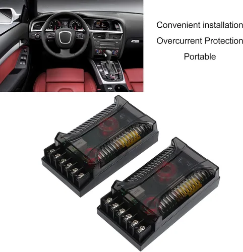 Vista 3 de Headerbs 2 vías coche crossover paquete 2 altavoz tweeter pasivo divisor cruzado con sobrecorriente 300 vatios HEADERBSQY7SGW1CHK