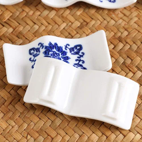 Vista 4 de Juego de 8 palillos de cerámica, estilo chino, soporte para cucharas de cena, soporte para cuchillo, tenedor, palillos