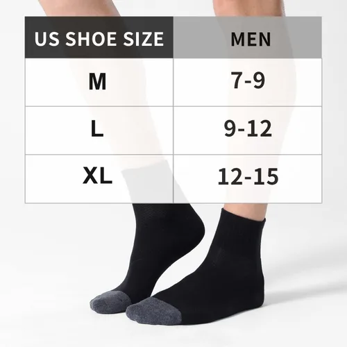 Vista 2 de CS CELERSPORT Paquete de 6 calcetines de tobillo para hombre con cojín atlético para correr