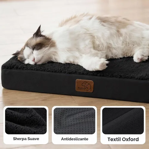 Vista 4 de Bedsure - Cama ortopédica pequeña para perros chicos, impermeable, con funda extraíble lavable, tapete de espuma con forma de huevera para mascotas