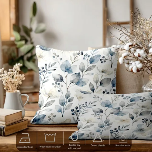 Vista 409 de Batmerry Autumn Pumpkin Templeton Throw Pillow Covers, Green Leaves Paths Forests Decorative Pillow Covers Digital Printing Blended for Couch Sofa