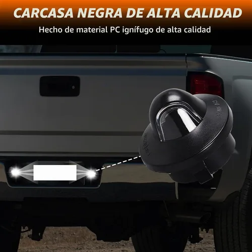 Vista 9 de Kit de luces LED para matrícula con 2 bombillas LED, 2 arneses de cables, 2 carcasas negras, reemplazo de montaje de lámpara de etiqueta para Ford