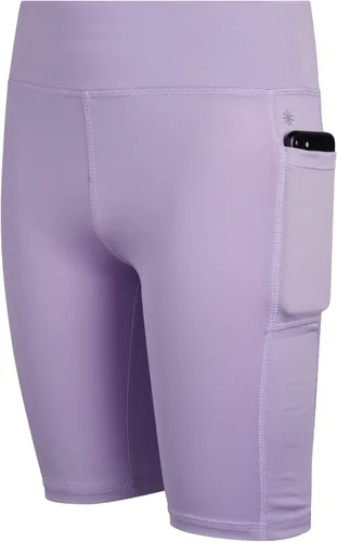 Vista 6 de Pantalones cortos de ciclismo para niñas, paquete de 4 pantalones cortos de compresión atlética de cintura alta para niñas, para baile, yoga