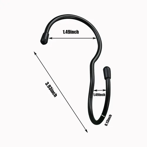 Vista 2 de 12 ganchos de metal en forma de S de 90 grados, ganchos en ángulo de giro para bolsos, jeans, plantas, macetas, sartenes, tazas, toallas y bolsas