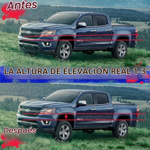 Vista 3 de KSP - Llave de barra de torsión de 1-3 pulgadas para Silverado Sierra 1500, kits de elevación de torsión forjados ajustables para K1500 K2500 K3500