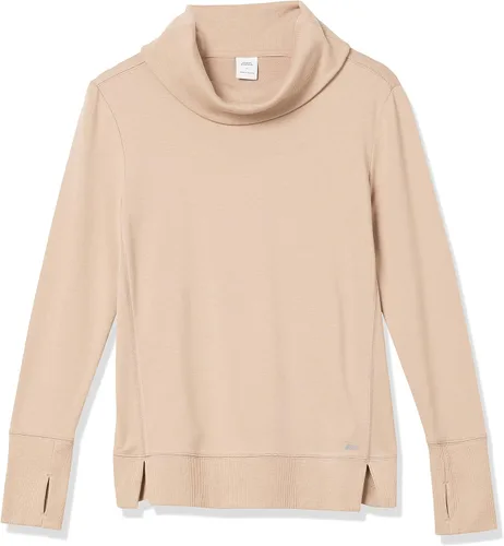 Vista 5 de Tienda Essentials Sudadera Studio Terry de manga larga con cuello embudo para mujer