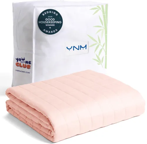 Vista 10 de YnM Manta con peso refrescante para adultos, manta pesada de 10 libras para una persona de 90 libras, perfecta para personas que duermen con calor