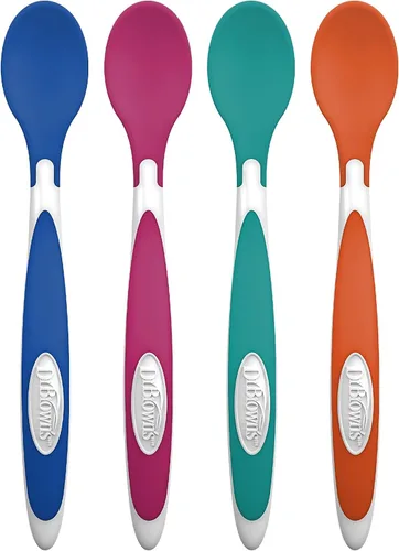 Vista 8 de Dr. Brown's Diseñado para nutrir las cucharas TempCheck, paquete de 4, color azul