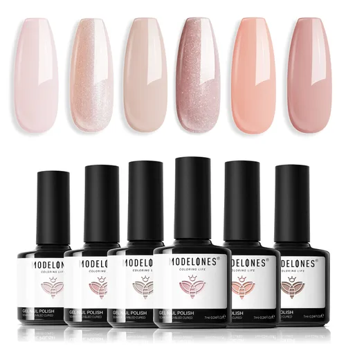 Vista 36 de Modelones - Juego de esmaltes de gel transparente, capa base de gel superior, sin limpieza, 0.5 onzas líquidas Un conjunto claro