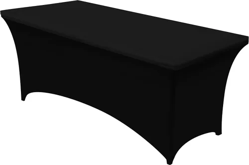 Vista 80 de Utopia Kitchen Mantel rectangular de spándex de 4 pies [1 unidad, negro] 200 GSM elástico, ajustado, lavable y resistente a las arrugas, cubierta
