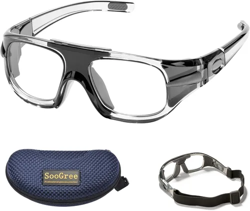 Vista 10 de SooGree Gafas Deportivas de Squash y Racquetball, Gafas de Baloncesto, Correa Ajustable, Resistente al Impacto 8035 negro