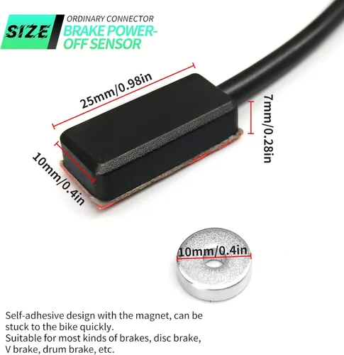 Vista 5 de E-Bike MS-BK-2R Sensor de corte de freno SM/Conector impermeable Bicicleta eléctrica Corte de bicicleta eléctrica Sensor de freno hidráulico