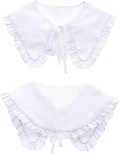 Vista 2 de Sombrero de sol Mob Cap Victorian Pioneer Prairie Bonnet Colonial Headwear Chal Wrap Stole Delantal Disfraz