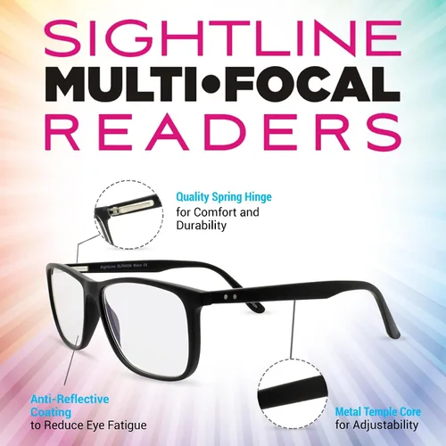 Vista 5 de Sightline Gafas de lectura multifoco 6006 Reduce taking your readers on and off with Sightline's smooth lens transitions for reading, computers