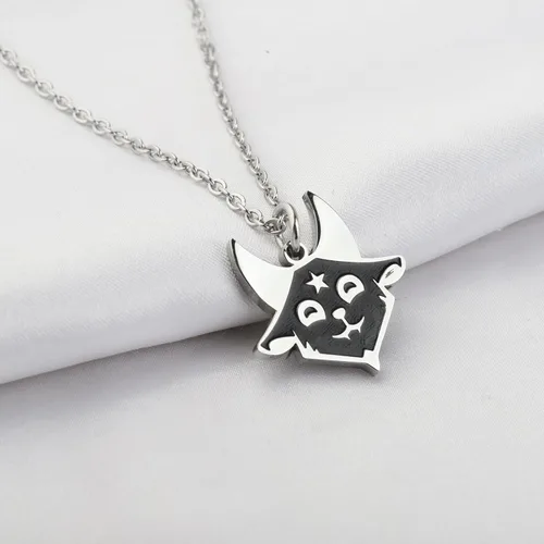 Vista 6 de KEYCHIN Collar de cabra del diablo, regalos góticos de cabra Baphomet, joyería de cabra