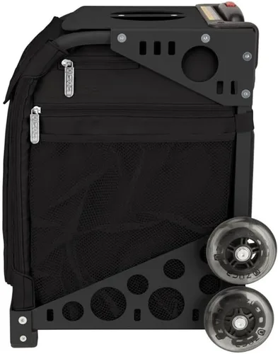 Vista 3 de ZUCA Sport Stealth - Bolsa de inserción deportiva y marco negro con ruedas intermitentes