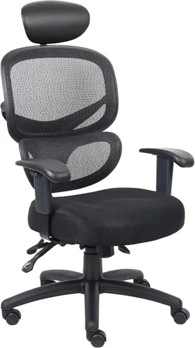 Vista 9 de Boss Office Products - Silla multifunción para tareas en negro, espalda media (B6338)