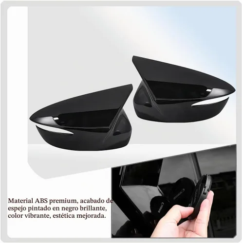 Vista 6 de MUXEE 2 tapas de cubierta de espejo trasero deportivo para Mazda CX5 CX-5 2015 2016/CX3 CX-3 2016-2021 ABS cubierta de espejo de ala de puerta Negro