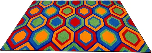 Vista 18 de KidCarpet.com ABC Rainbow - Alfombra para aula con 24 asientos, rectangular de 7 pies 6 pulgadas x 12 pies