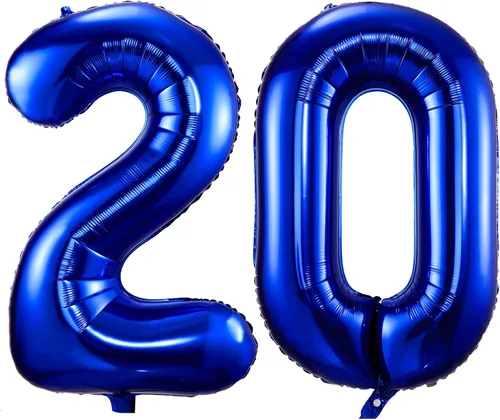 Vista 9 de Globos de número 0 azul marino, 40 pulgadas, globos de cumpleaños grandes de papel aluminio brillante azul oscuro, globos digitales de número