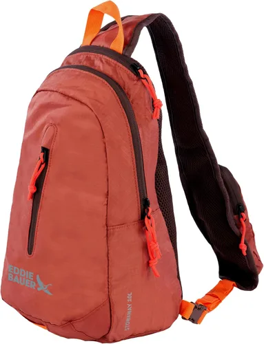 Vista 4 de Eddie Bauer Stowaway - Bolso bandolera plegable Viajes Exterior Ligero Compacto Nylon Ripstop, Granate-10L