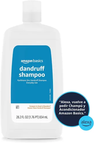 Vista 6 de Amazon Basics Champú anticaspa para el cuero cabelludo con picazón, alivio del cuero cabelludo seco, control de escamas, pH equilibrado, sin