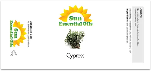Vista 2 de Sun Essential Oils Aceite esencial de ciprés de 4 onzas, 4 onzas líquidas, aceite de ciprés