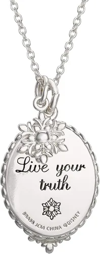 Vista 4 de Disney Frozen 2 - Collar con colgante chapado en plata fina 16 extensor de 2 pulgadas Latón