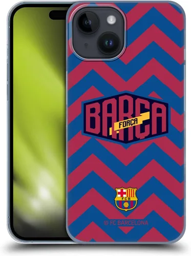 Vista 8 de Head Case Designs Funda rígida con licencia oficial del FC Barcelona con logotipo y patrón de Forca Barca compatible con Apple iPhone 15