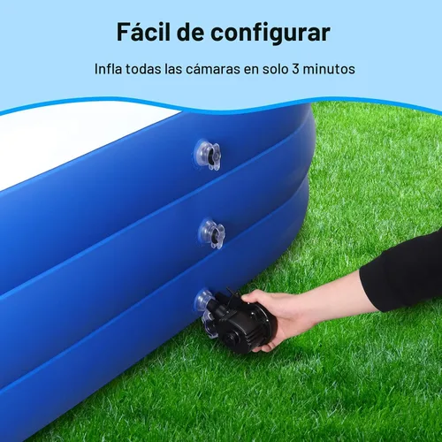 Vista 6 de SELLOTZ Piscina inflable para niños y adultos, 120 x 72 x 22 pulgadas, piscina familiar gruesa de gran tamaño para niños pequeños, al aire libre