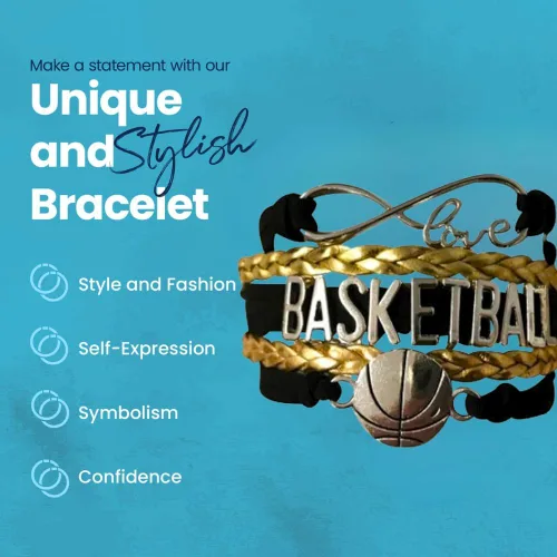 Vista 2 de Infinity Collection - Pulsera de baloncesto de regalo para equipos y jugadores