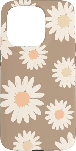 Vista 14 de Boho Neutral Cute Floral Pattern White Daisy Flowers Spring Case for iPhone 17