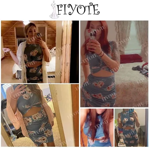 Vista 5 de FIYOTE - Vestido de noche sin mangas para mujer con abertura y nudo de corte entallado y ajustado