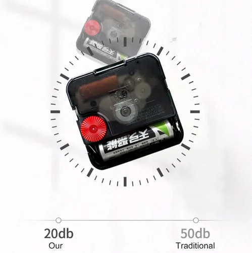 Vista 5 de Relojes de pared modernos silenciosos que funcionan con pilas, reloj decorativo con números grandes, relojes de pared para el hogar, cocina, sala