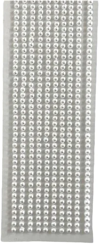 Vista 2 de Syntego Pegatinas de perlas blancas 1000 mini perlas autoadhesivas 0.118 in