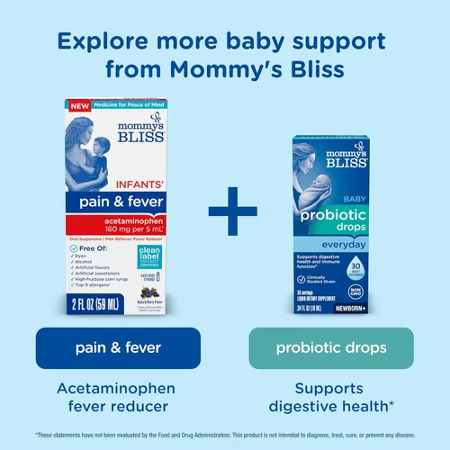 Vista 7 de Mommy's Bliss Kit de 4 piezas de artículos esenciales para recién nacidos y bebés - Con agua anisada, gotas para aliviar los gases, vitamina D 400IU