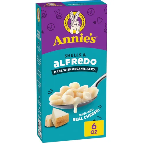 Vista 10 de Conchas de Annie's y Cheddar Añejo Real, hecho con pasta orgánica y queso real, 6 onzas