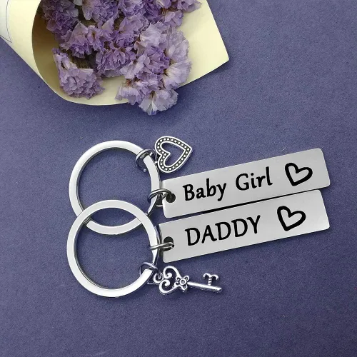 Vista 4 de Llavero para padre, hija, regalo para padre, hija, regalo para papá, hija, regalo de Navidad, cumpleaños, día del padre para papá