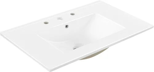 Vista 10 de JONATHAN Y - Lavabo auxiliar de 20 pulgadas para baño, 3 agujeros, color negro