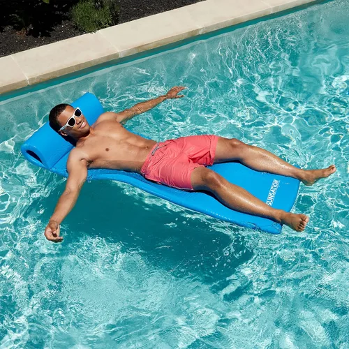 Vista 8 de TRC Recreation Sunsation Thick Foam Pool Float Lounger w/Headrest for Lounging & Sunbathing in Swimming Pools, Beaches & Lakes