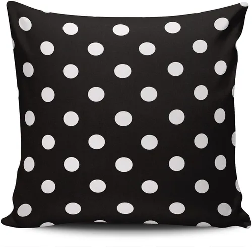 Vista 31 de Funda de almohada rectangular de felpa con diseño de lunares blancos y negros, con cremallera, un lado, impreso, 12 x 16 pulgadas, funda de cojín