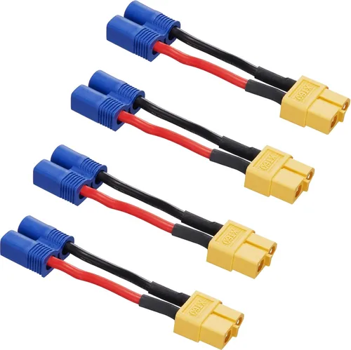 Vista 10 de Conector hembra 10AWG Ec5 a SAE, paquete de 2 cables SAE a EC5 de alimentación automotriz, adecuado para batería solar de coche, 5.9 in
