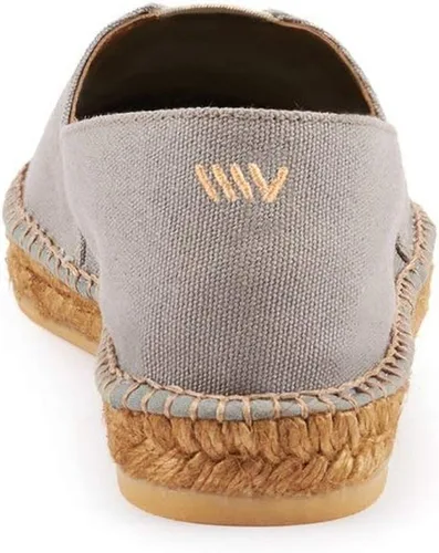 Vista 5 de Viscata Barceloneta Espadrille Canvas Women's Flat Slip On Shoes Handmade in Spain Fashionable Organic Cotton Canvas Lightweight Material with 100%