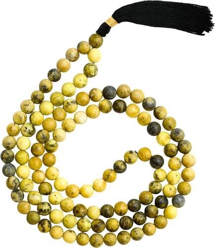Vista 72 de Collar y Pulsera de Cuentas de Oración Japa Mala de Amazing Gemstone, 108 Cuentas para Meditación turquesa (African Turquoise)