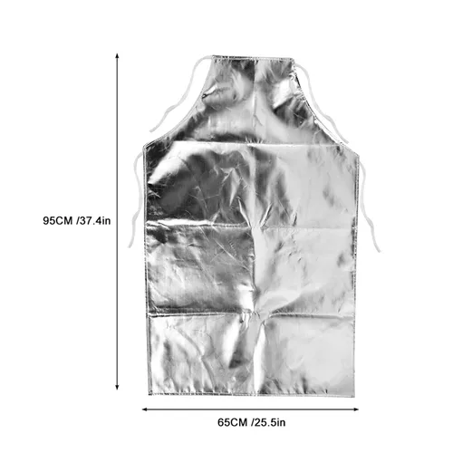 Vista 9 de Delantal resistente al calor, delantal de papel de aluminio 1,832.0 °F Delantal de trabajo resistente a altas temperaturas para fabricación de metal