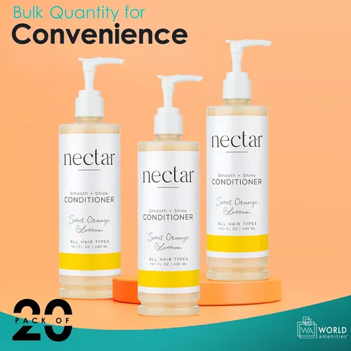 Vista 6 de World Amenities Nectar Pump Bottle Hair Conditioner - Acondicionador hidratante para el cuidado del cabello - Acondicionador desenredante