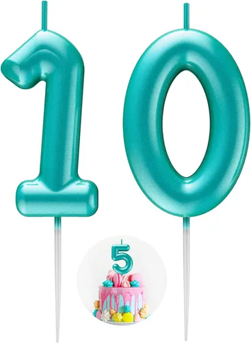 Vista 156 de Vela Azul Número 15 de Cumpleaños Velas 3D de Número para Pastel de Cumpleaños Decoración de Fiesta de Cumpleaños Suministros para Boda