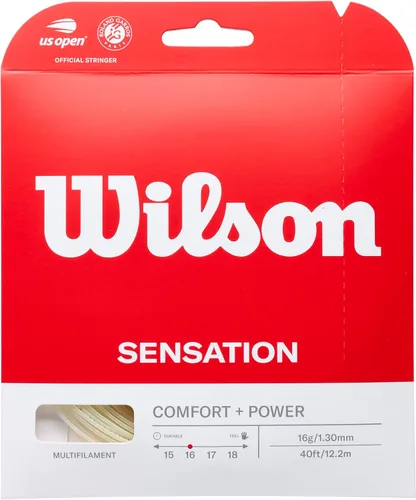 Vista 3 de Wilson Sensation - Juego de cuerda para raqueta de tenis y carrete de 200 m