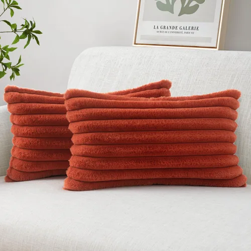 Vista 35 de MIULEE - Juego de 2 fundas de cojín decorativas de piel sintética de 18 x 18 pulgadas, arte moderno francés para el hogar, almohadas suaves