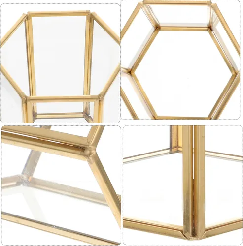 Vista 6 de ARTIBETTER Soporte para brochas de maquillaje de cristal, organizador de cosméticos de acrílico para almacenamiento de tocador, organizador